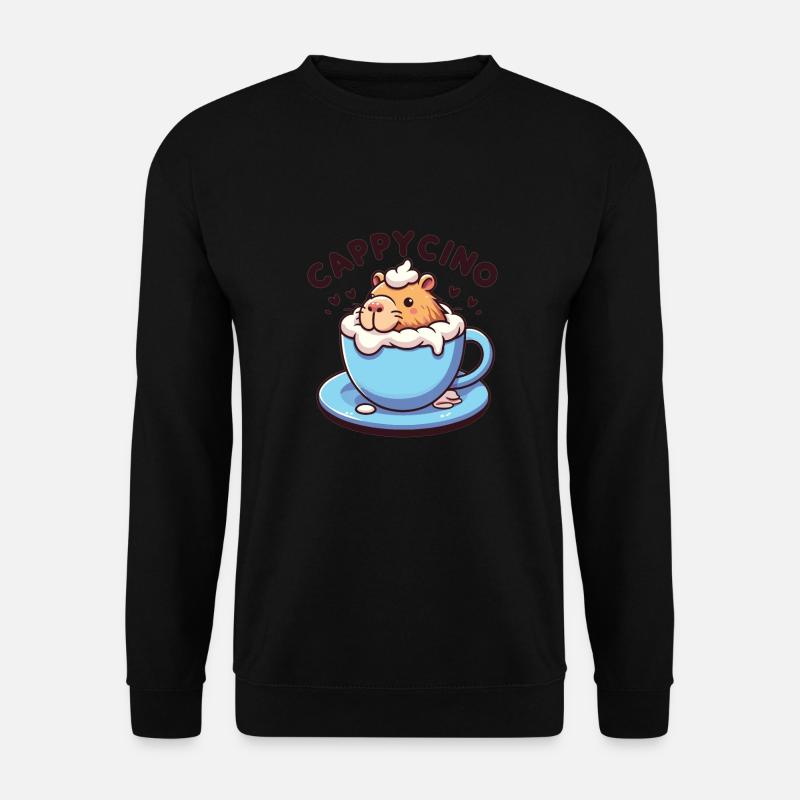 Cappyccino Capybara Café Cappuccino - Sweat-shirt Unisexe - noir