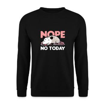Non, pas aujourd’hui, opossum - Sweat-shirt Unisexe - noir - Devant - Alina (178cm) & Michal (187cm)