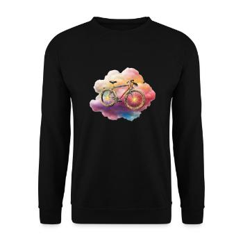 Vélo du Nuage Sacré - Sweat-shirt Unisexe - noir - Devant - Alina (178cm) & Michal (187cm)
