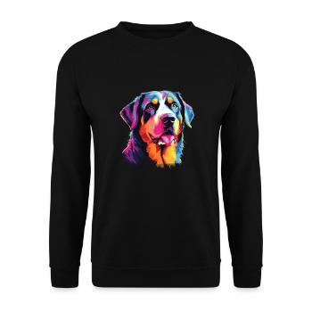 Aquarelle Colorée Grand Suisse - Sweat-shirt Unisexe - noir - Devant - Alina (178cm) & Michal (187cm)