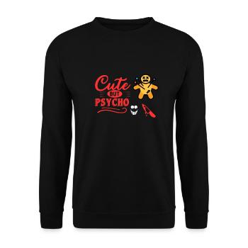 Cute psycho shoe - Unisex Sweatshirt - black - Front - Alina (178cm) & Michal (187cm)