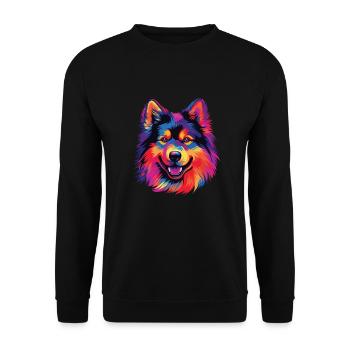 Aquarelle colorée finlandaise de Laponie - Sweat-shirt Unisexe - noir - Devant - Alina (178cm) & Michal (187cm)