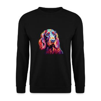 Aquarelle colorée irlandais Setter - Sweat-shirt Unisexe - noir - Devant - Alina (178cm) & Michal (187cm)