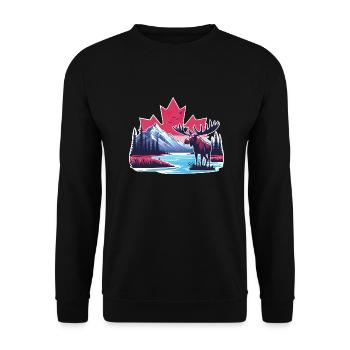 Canada 22 - Unisex Sweatshirt - black - Front - Alina (178cm) & Michal (187cm)