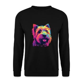 Aquarelle colorée irlandaise Glen d’Imaal - Sweat-shirt Unisexe - noir - Devant - Alina (178cm) & Michal (187cm)