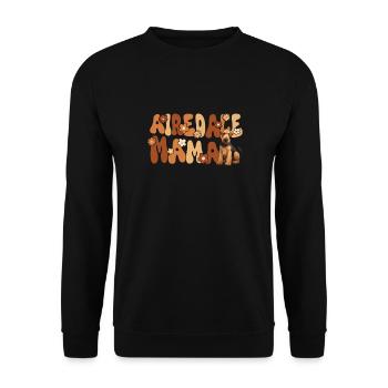 Airedale Terrier Groovy Airedale Mom - Unisex Sweatshirt - black - Front - Alina (178cm) & Michal (187cm)