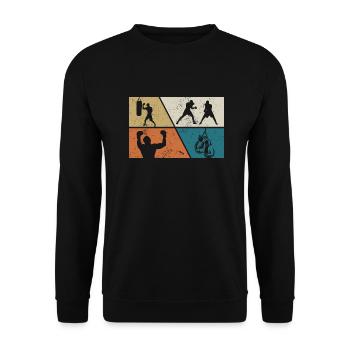 Boxe - Sweat-shirt Unisexe - noir - Devant - Alina (178cm) & Michal (187cm)