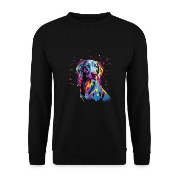 Aquarelle colorée Louisiane Catahoula - Sweat-shirt Unisexe - noir - Devant - Alina (178cm) & Michal (187cm)