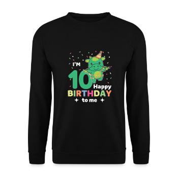 Dragon pour les 10 ans pour les enfants de dix ans - Sweat-shirt Unisexe - noir - Devant - Alina (178cm) & Michal (187cm)