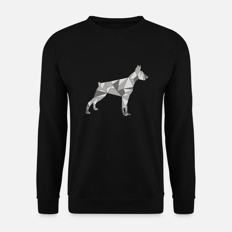 GEOMETRISCHER DOBERMAN - Unisex Pullover - Schwarz