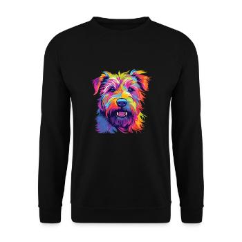 Aquarelle colorée irlandaise Glen d’Imaal - Sweat-shirt Unisexe - noir - Devant - Alina (178cm) & Michal (187cm)