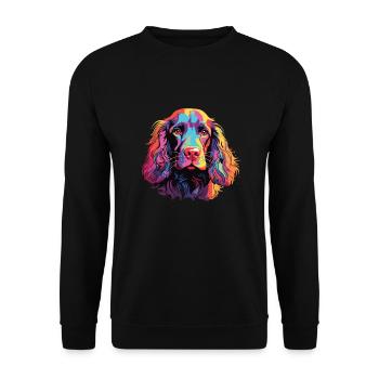 Watercolor Colorful Boykin Spaniel - Unisex Sweatshirt - black - Front - Alina (178cm) & Michal (187cm)