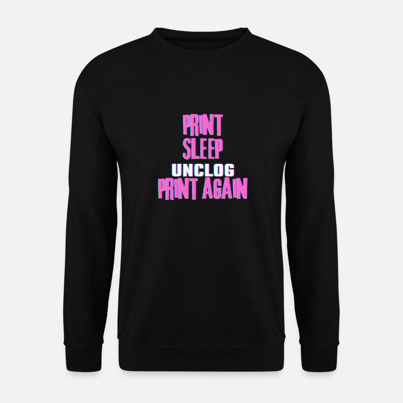 Print Sleep Unclog Print again - Unisex Pullover - Schwarz