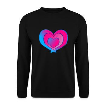 Liebe ist bunt - Unisex Pullover - Schwarz - Vorne - Alina (178cm) & Michal (187cm)