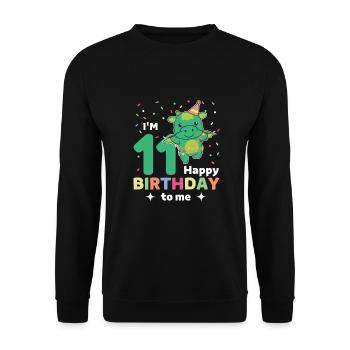 Dragon pour les 11 ans pour les enfants de onze ans - Sweat-shirt Unisexe - noir - Devant - Alina (178cm) & Michal (187cm)