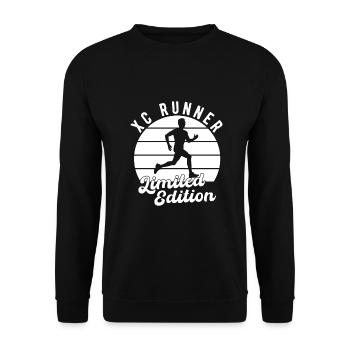 Design de coureur de cross-country - Entraîneur XC - Course à pied - Sweat-shirt Unisexe - noir - Devant - Alina (178cm) & Michal (187cm)