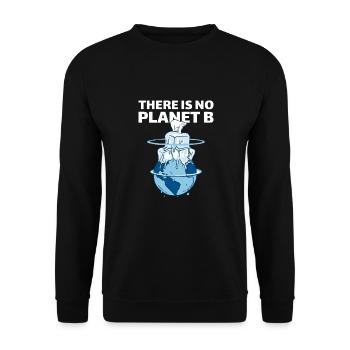 Ours polaire avec la protection du climat de la Terre Il n’y a pas de planète B - Sweat-shirt Unisexe - noir - Devant - Alina (178cm) & Michal (187cm)