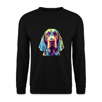 Aquarelle colorée Bracco Italiano - Sweat-shirt Unisexe - noir - Devant - Alina (178cm) & Michal (187cm)