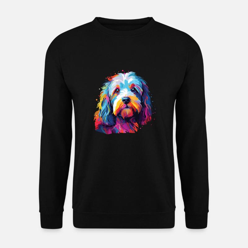Wasserfarben Farbenfroher Löwchen - Unisex Pullover - Schwarz