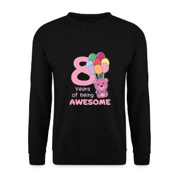 Ours pour les enfants de 8 ans de huit ans - Sweat-shirt Unisexe - noir - Devant - Alina (178cm) & Michal (187cm)