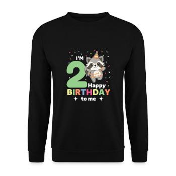 Raton laveur pour les enfants de 2 ans - Sweat-shirt Unisexe - noir - Devant - Alina (178cm) & Michal (187cm)