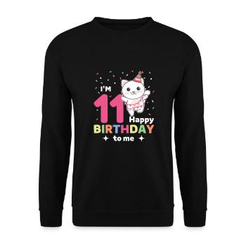 Chat pour les 11 ans pour les enfants de onze ans - Sweat-shirt Unisexe - noir - Devant - Alina (178cm) & Michal (187cm)