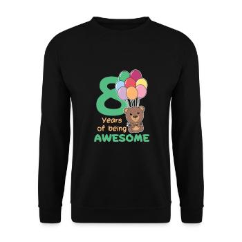 Ours pour les enfants de 8 ans de huit ans - Sweat-shirt Unisexe - noir - Devant - Alina (178cm) & Michal (187cm)