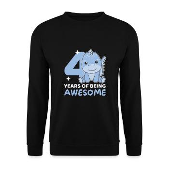 Dino pour les enfants de 4 ans - Sweat-shirt Unisexe - noir - Devant - Alina (178cm) & Michal (187cm)