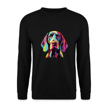 Aquarelles Coloré Américain Anglais - Sweat-shirt Unisexe - noir - Devant - Alina (178cm) & Michal (187cm)