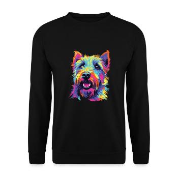 Aquarelle colorée irlandaise Glen d’Imaal - Sweat-shirt Unisexe - noir - Devant - Alina (178cm) & Michal (187cm)