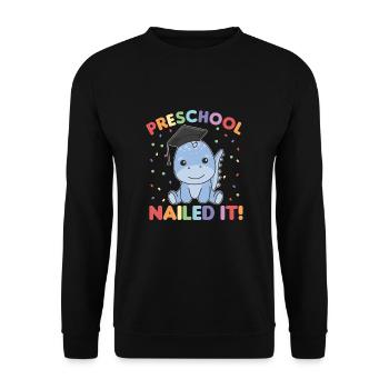Les enfants d’âge préscolaire l’ont cloué Dino Graduation - Sweat-shirt Unisexe - noir - Devant - Alina (178cm) & Michal (187cm)