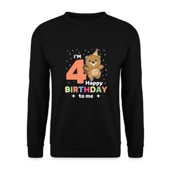 Castor pour les enfants de 4 ans - Sweat-shirt Unisexe - noir - Devant - Alina (178cm) & Michal (187cm)