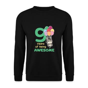 Âne pour les enfants de 9 ans de neuf ans - Sweat-shirt Unisexe - noir - Devant - Alina (178cm) & Michal (187cm)