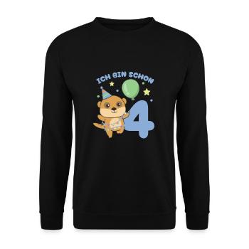 J’ai déjà 4 enfants d’anniversaire suricate - Sweat-shirt Unisexe - noir - Devant - Alina (178cm) & Michal (187cm)