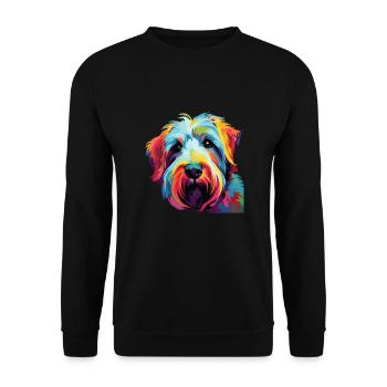 Watercolor Colorful Sealyham Terrier - Unisex Sweatshirt - black - Front - Alina (178cm) & Michal (187cm)