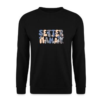 English Blue Setter Groovy Setter Mama - Unisex Sweatshirt - black - Front - Alina (178cm) & Michal (187cm)