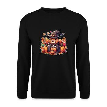 thanksgiving day outfits Fall Capybara - Unisex Sweatshirt - black - Front - Alina (178cm) & Michal (187cm)