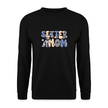 English Blue Setter Groovy Setter Mama - Unisex Sweatshirt - black - Front - Alina (178cm) & Michal (187cm)
