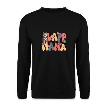Finlandais Laponie Groovy Lapp Mama - Sweat-shirt Unisexe - noir - Devant - Alina (178cm) & Michal (187cm)