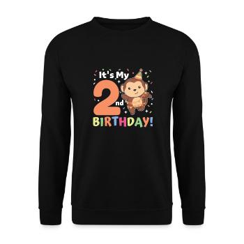 Singe pour les enfants de 2 ans - Sweat-shirt Unisexe - noir - Devant - Alina (178cm) & Michal (187cm)