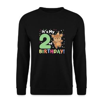 Chevreuil pour les enfants de 2 ans - Sweat-shirt Unisexe - noir - Devant - Alina (178cm) & Michal (187cm)