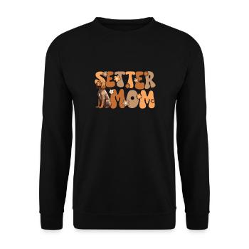 Setter anglais Groovy Setter maman - Sweat-shirt Unisexe - noir - Devant - Alina (178cm) & Michal (187cm)