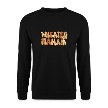Irish Soft Coated Wheaten Terrier Groovy Wheaten - Unisex Pullover - Schwarz - Vorne - Alina (178cm) & Michal (187cm)