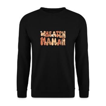 Irish Soft Coated Wheaten Terrier Groovy Wheaten - Unisex Pullover - Schwarz - Vorne - Alina (178cm) & Michal (187cm)