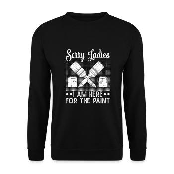 Peintre en bâtiment Hilarious Designs Cadeaux uniques - Sweat-shirt Unisexe - noir - Devant - Alina (178cm) & Michal (187cm)