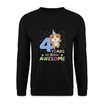 Cochon d’Inde pour les enfants de 4 ans - Sweat-shirt Unisexe - noir - Devant - Alina (178cm) & Michal (187cm)