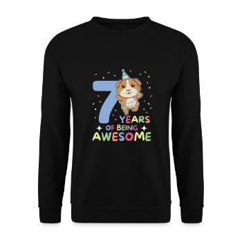 Cochon d’Inde pour les enfants de 7 ans - Sweat-shirt Unisexe - noir - Devant - Alina (178cm) & Michal (187cm)