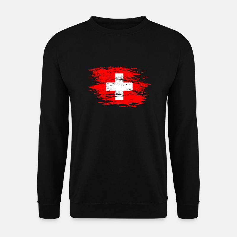 Drapeau suisse utilisé - Sweat-shirt Unisexe - noir
