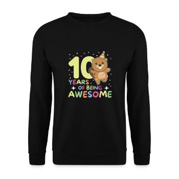 Castor pour ses 10 ans Enfants de dix ans - Sweat-shirt Unisexe - noir - Devant - Alina (178cm) & Michal (187cm)