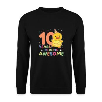 Canard pour les 10 ans enfants de dix ans - Sweat-shirt Unisexe - noir - Devant - Alina (178cm) & Michal (187cm)